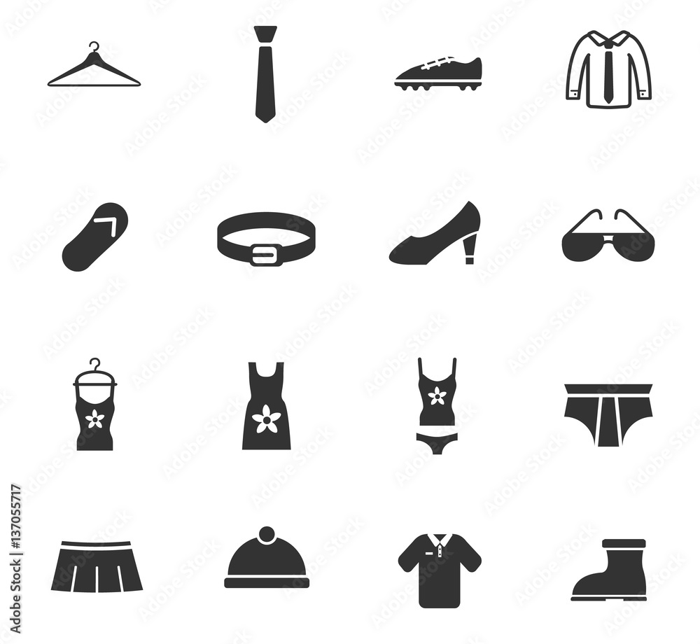 clothes icon set clothes icon set