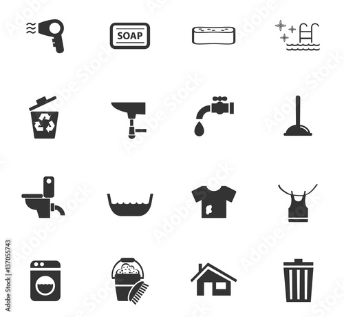 cleaning icon set