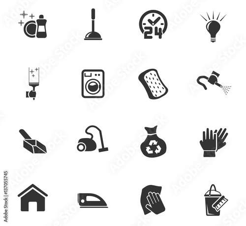 cleaning icon set