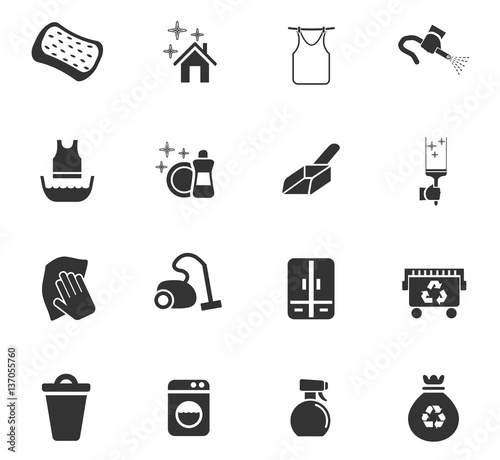 cleaning icon set