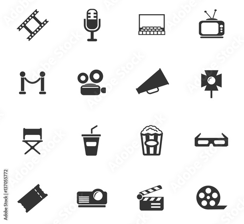 cinema icon set