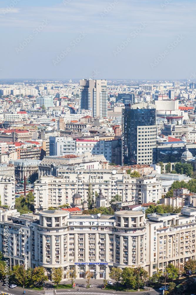 High angle view of Bucharest