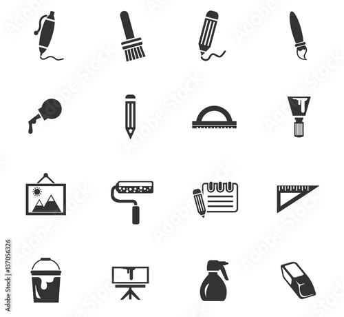 Wallpaper Mural art tools icon set Torontodigital.ca