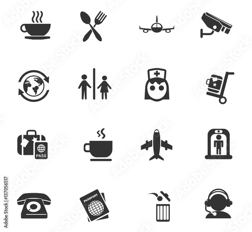 airport icon set photo
