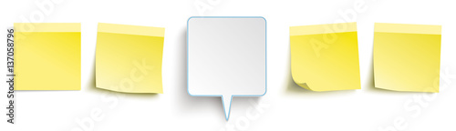 Yellow Sticks Header Speech Bubble