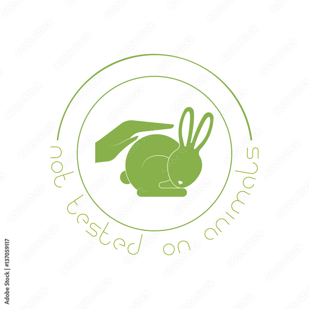 Animal cruelty free logo. Not tested on animals symbol. Stock Vector |  Adobe Stock