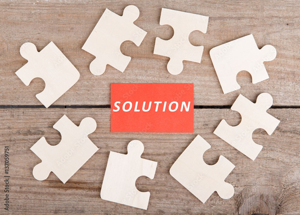 Obraz premium Jigsaw Puzzle Pieces with text 