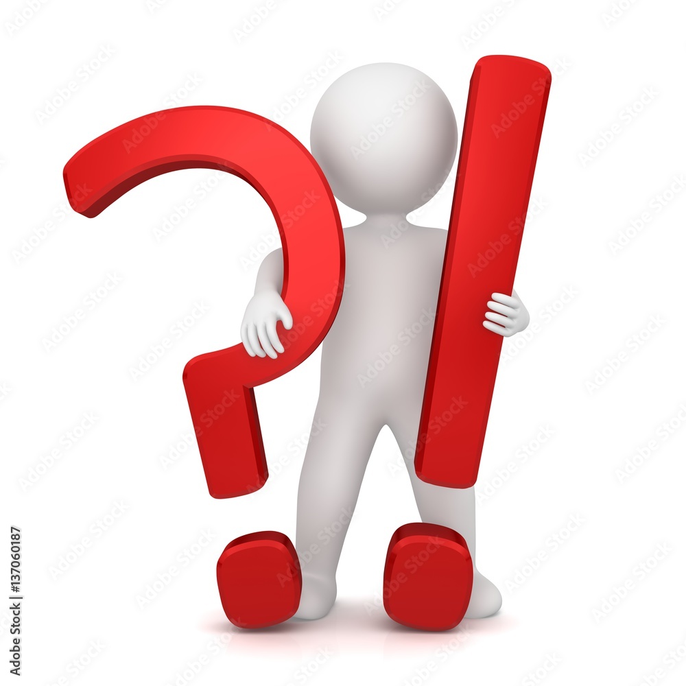 Stickman exclamation question mark spot set 2 Stickman exclamation question mark spot set 2