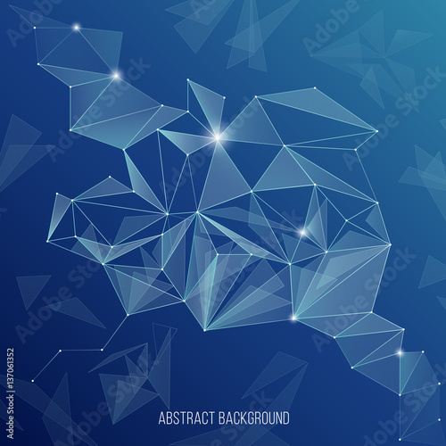Abstract network technology background. Global internet pointing connection vector illustration