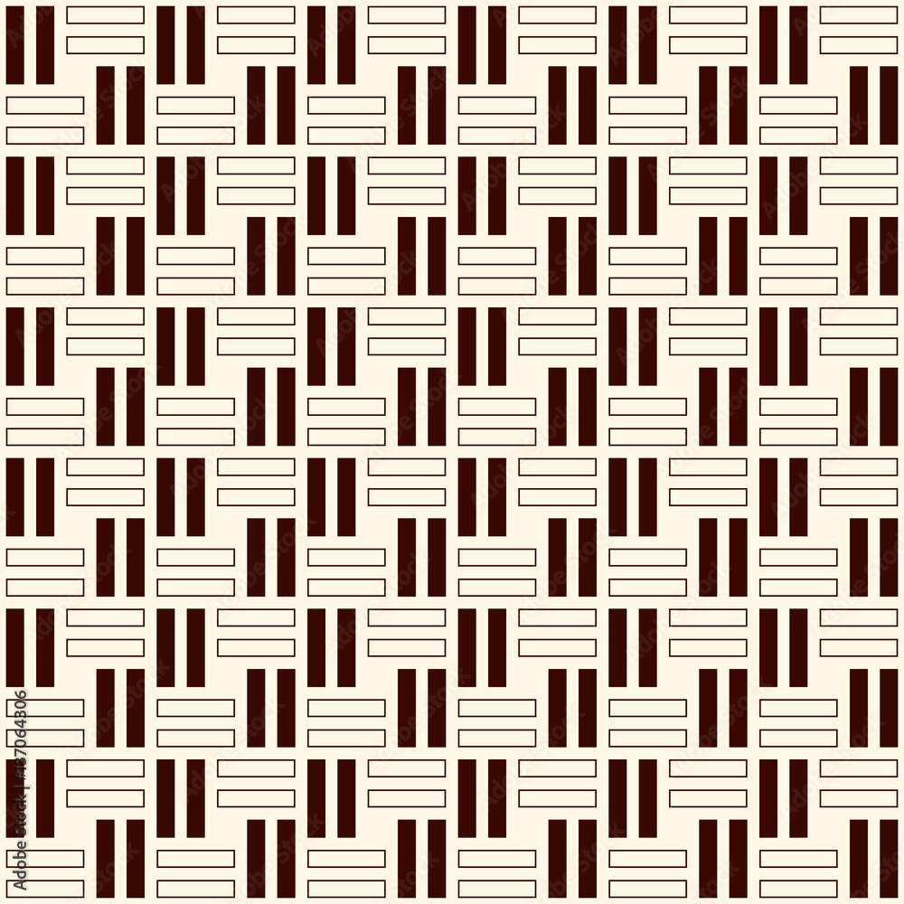 Wicker outline seamless pattern. Basket weave motif. Simple geometric  abstract background with overlapping stripes. Stock Vector | Adobe Stock