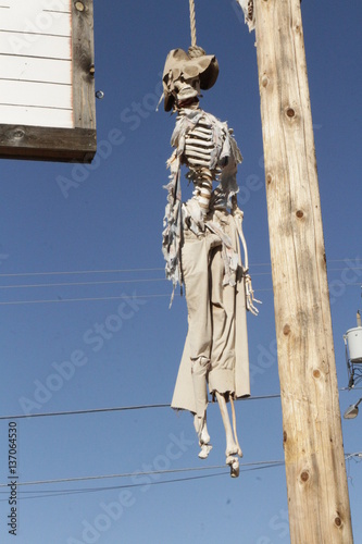 Tombstone TX hanging Skeleton