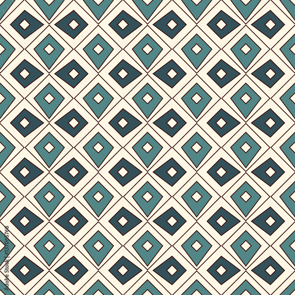 Seamless pattern with repeated geometric forms. Ornamental abstract background. Ethnic and tribal motifs.