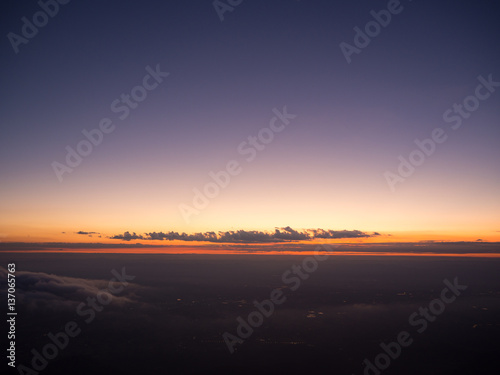 Sunrise sky background, shooting on the mountain