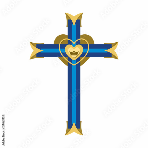 Christian symbol. Cross of the Lord and Savior Jesus Christ.