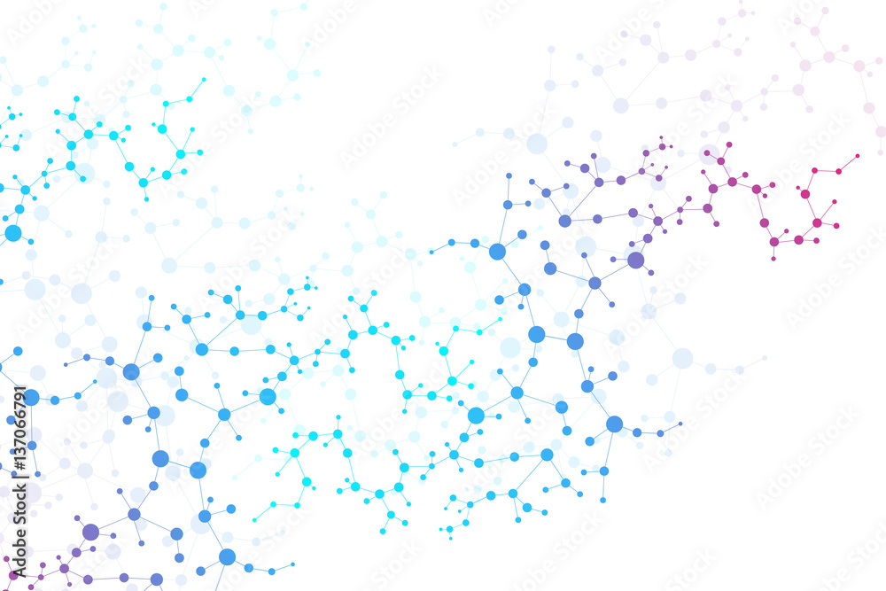 Structure molecule and communication. Dna, atom, neurons. Scientific concept for your design. Connected lines with dots. Medical, technology, chemistry, science background. Vector illustration. Structure molecule and communication. Dna, atom, neurons. Scientific concept for your design. Connected lines with dots. Medical, technology, chemistry, science background. Vector illustration.