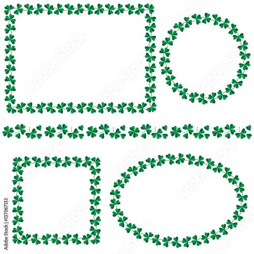Obraz na płótnie shamrock frames and border