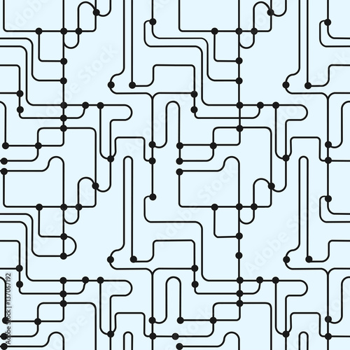 Abstract monochrome seamless pattern subway map