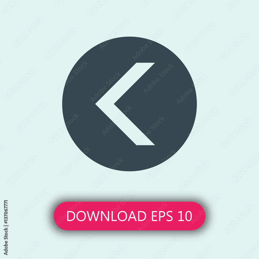 Left arrow icon vector Left arrow icon vector
