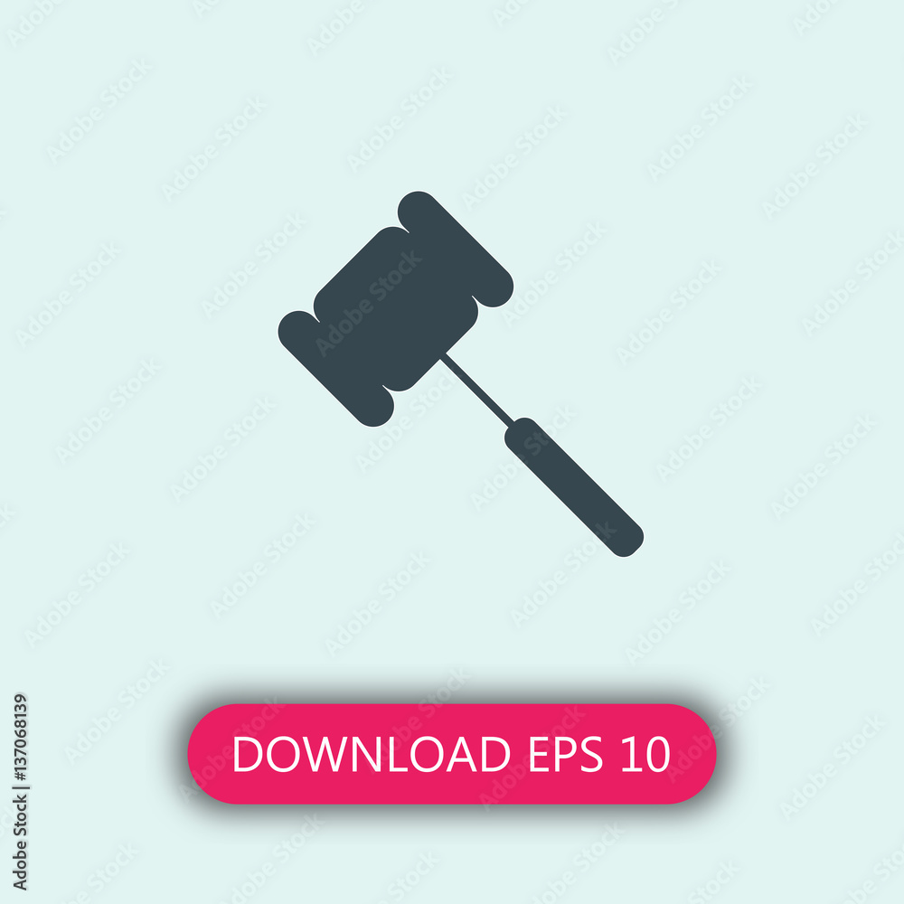 Law hammer icon vector Law hammer icon vector