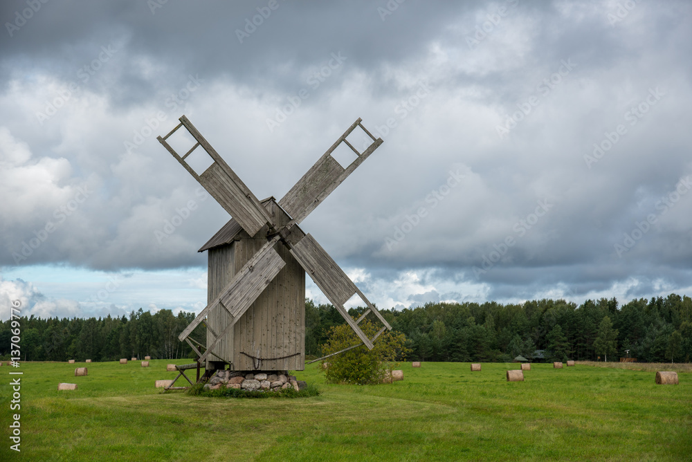 old wooden windmill old wooden windmill