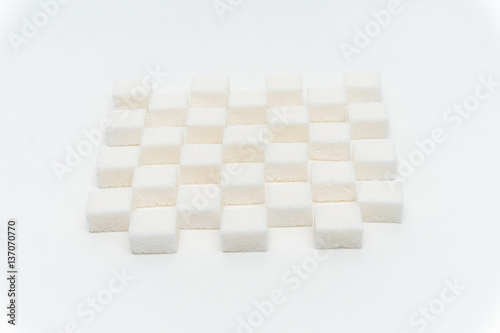 sugar cubes on a light background
