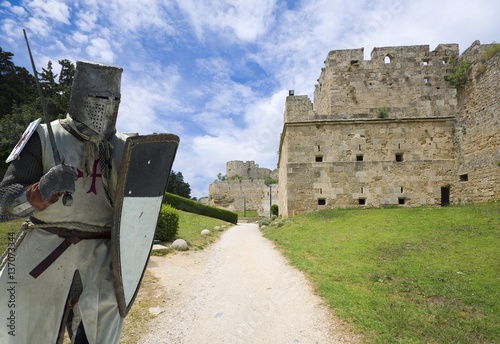 Medieval knight with fortif...