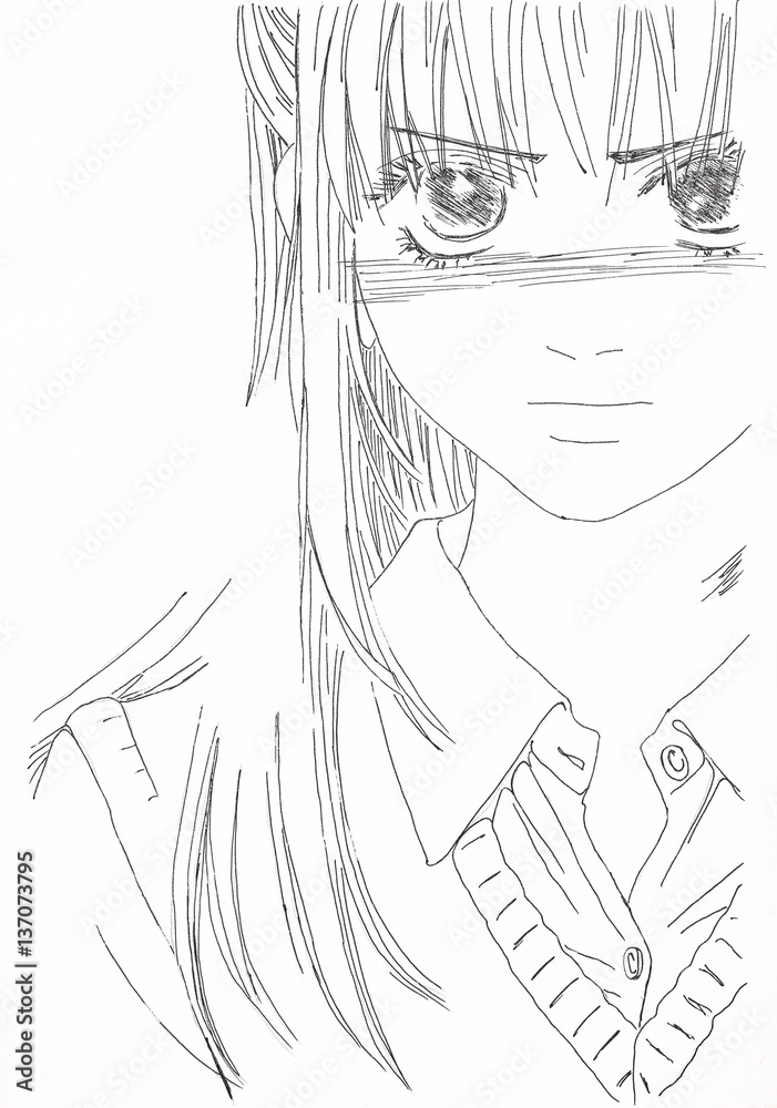 Japanese 3d anime girl stock illustration. Illustration of happy - 171889050