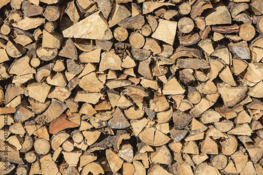 Pile Of Chopped Irregular Shapes Fire Wood Storage For Winter Pile Of Chopped Irregular Shapes Fire Wood Storage For Winter
