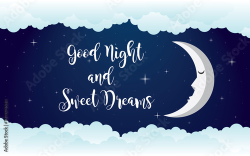 good night illustration vector design