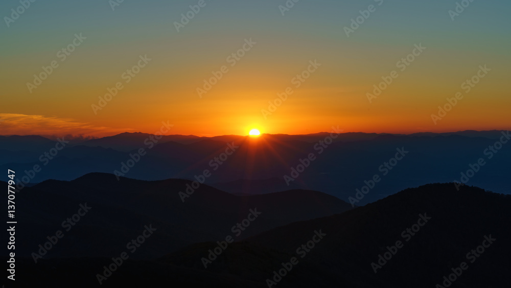 Sunset at Craggy