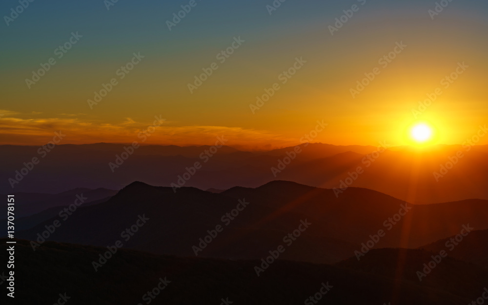 Sunset at Craggy