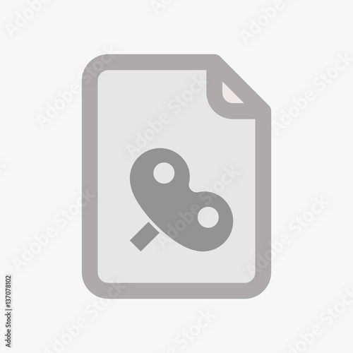 Isolated document with a toy crank