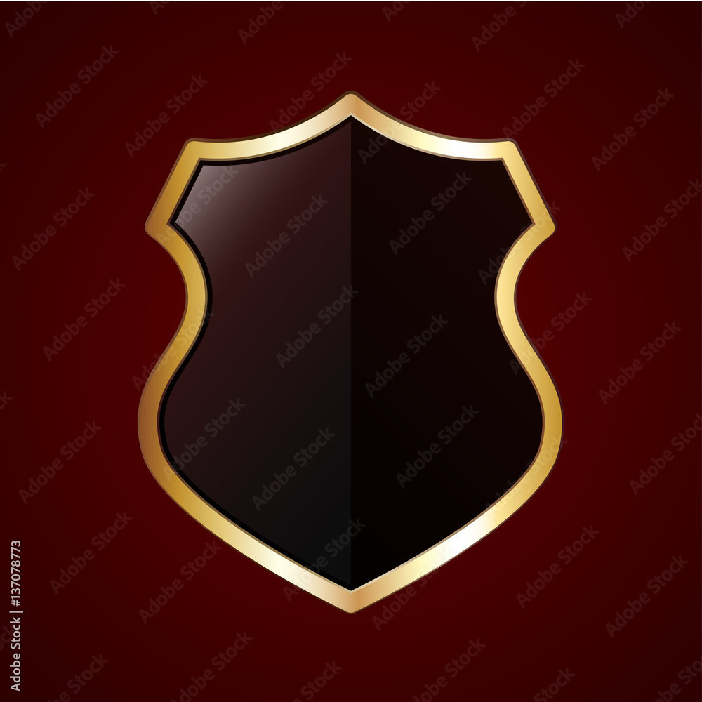 vector illustration of black and golden shield - symbol for security and protection vector illustration of black and golden shield - symbol for security and protection