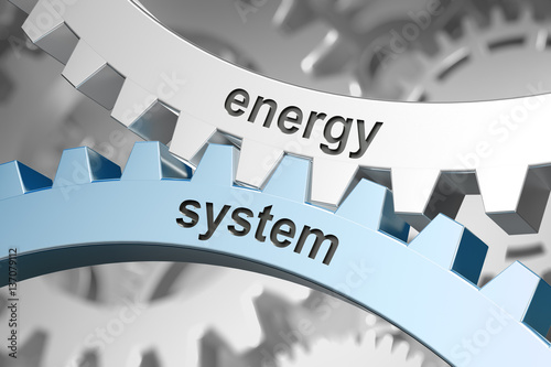 Energy System / Cogwheel / Metal / 3d
