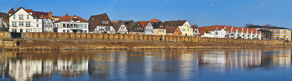 Fototapeta premium Fischerstadt Minden Panorama
