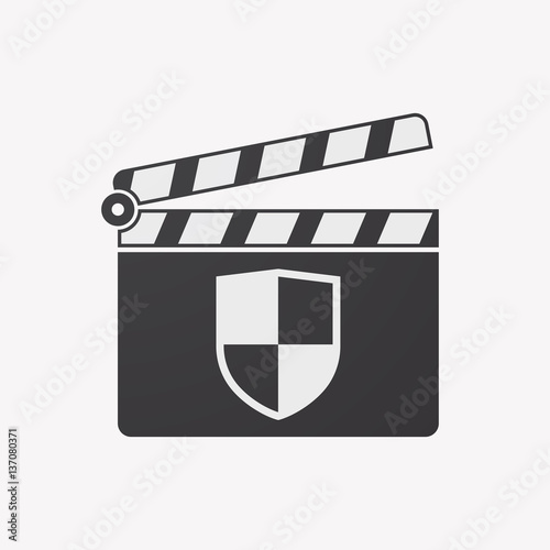 Isolated clapper board with a shield