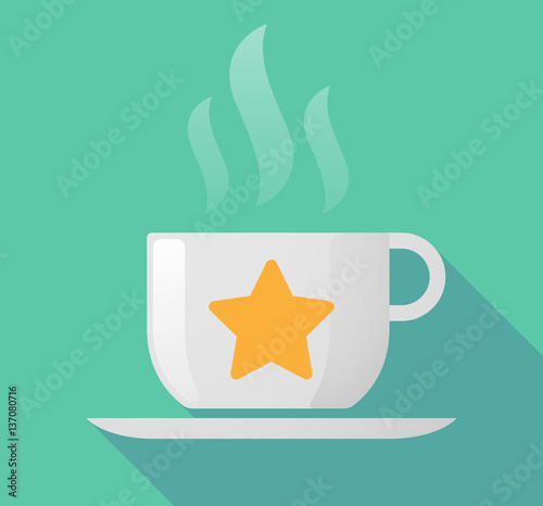 Long shadow mug with a star