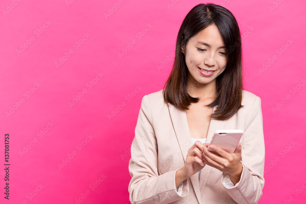 Business woman use of mobile phone Business woman use of mobile phone
