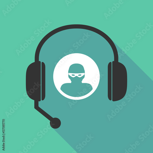 Long shadow headphones with a thief