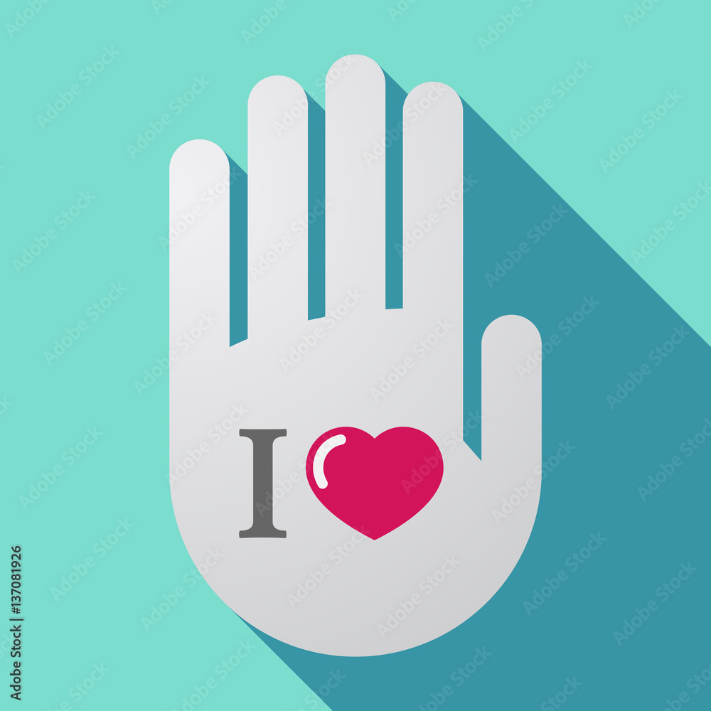 Long shadow hand with an Long shadow hand with an