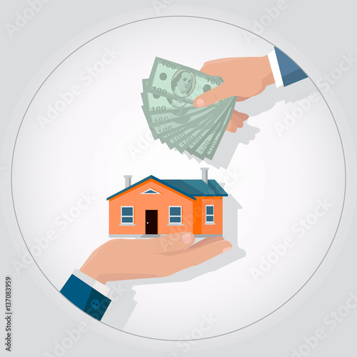 Real Estate Concept Illustration in Flat Design.
