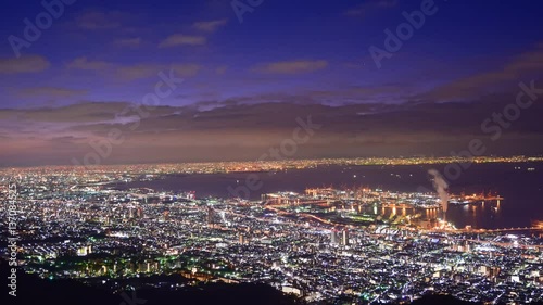 大阪、神戸の夜景　摩耶山掬星台からの眺め