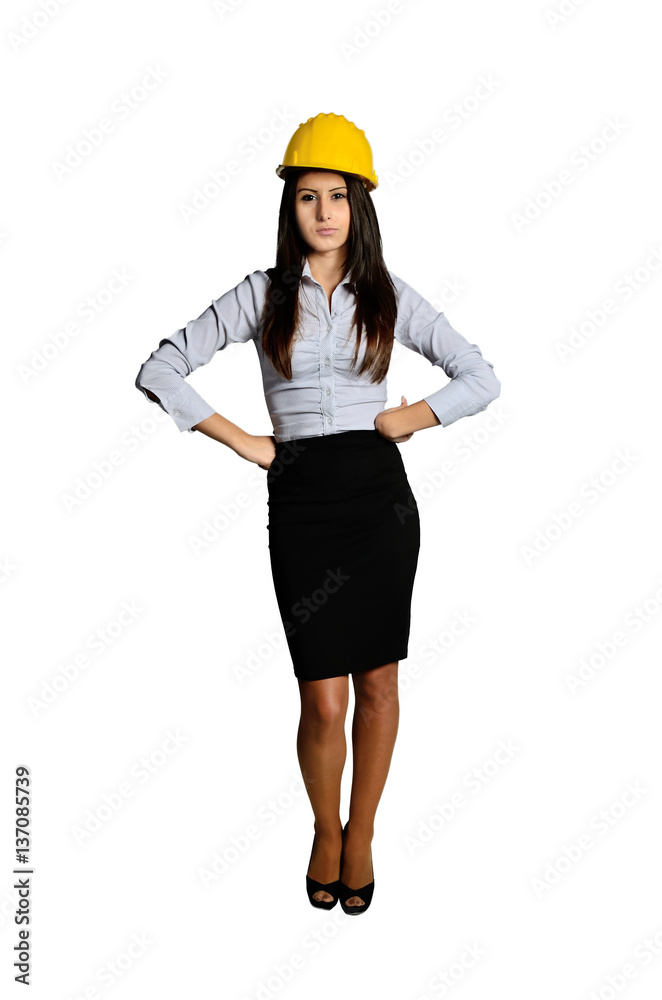 isolated business woman