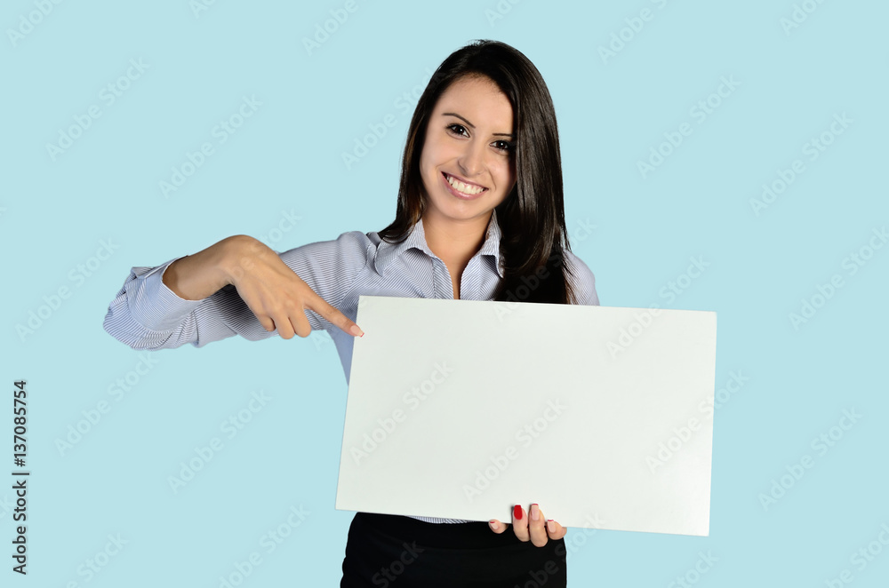 business woman on blue background business woman on blue background