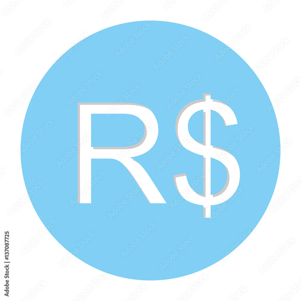 real brazil currency symbol icon image, vector illustration real brazil currency symbol icon image, vector illustration