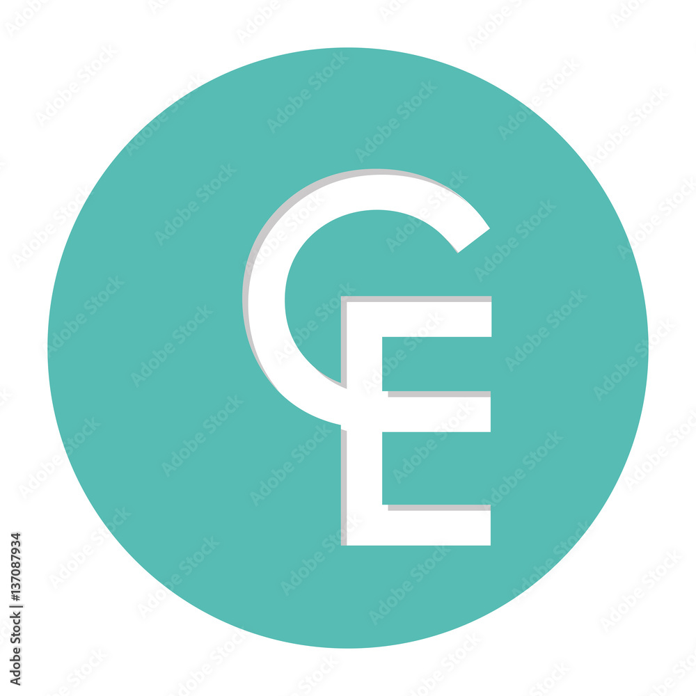 ECU currency symbol icon image, vctor illustration ECU currency symbol icon image, vctor illustration
