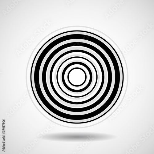 Abstract technology circles, geometric logo, vector illustration