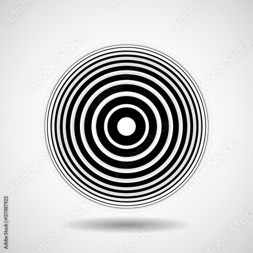 Abstract technology circles, geometric logo, vector illustration
