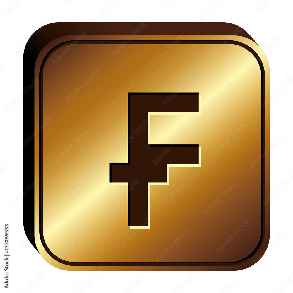 Obraz premium franc currency symbol icon image, vector illustration