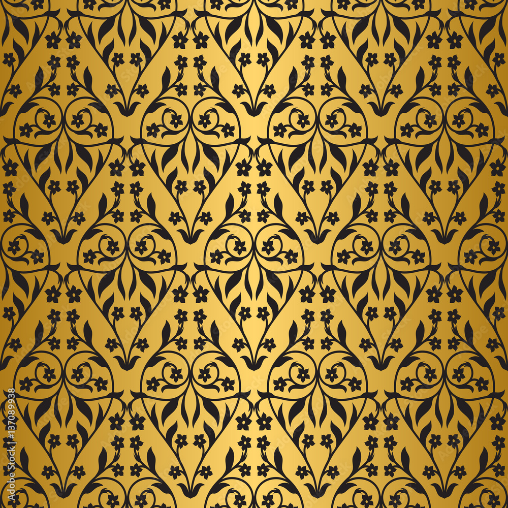 Seamless pattern inspired by victorian ornaments